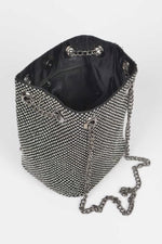 Rhinestone Bucket Chain Bag