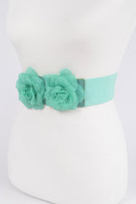 Flower Buckle Elastic Belt