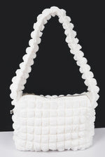 Embossed Cotton Shoulder Bag