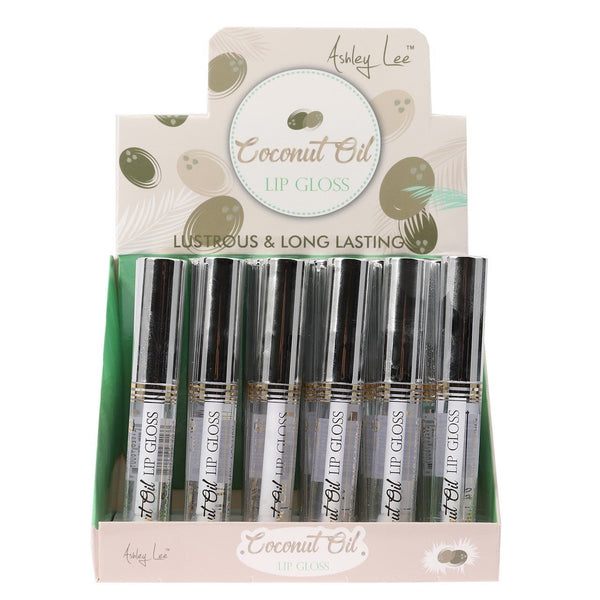ASHLEY LEE CLEAR LIPGLOSS BOTTLE COCONUT OIL 0.1fl oz