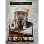 KING.J EXTRA LONG TIE 40" DELUXE SILKY DU-RAG