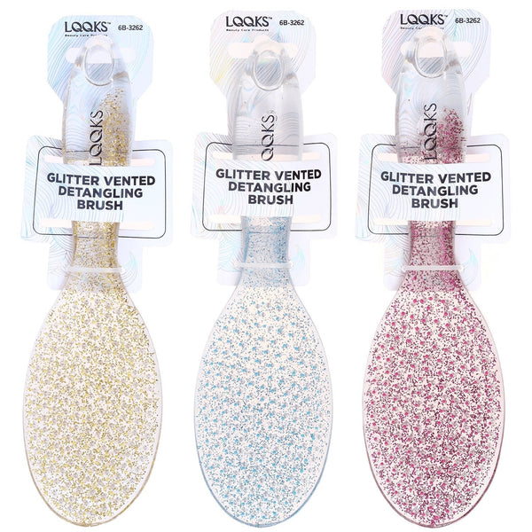 LQQKS GLITTER VENTED DETANGLING BRUSH