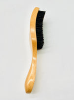 MEN'S WOOD GROOMING WAVE BRUSH MEDIUM HARD NATURAL 3PC PVC