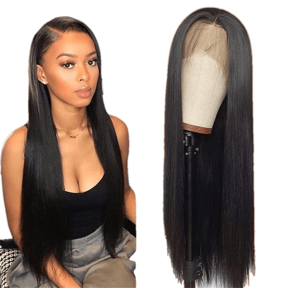 Rio Straight Frontal Wig  Human Hair Natural Black