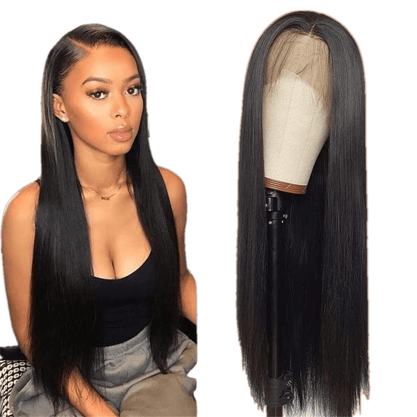 Rio Straight Frontal Wig  Human Hair Natural Black