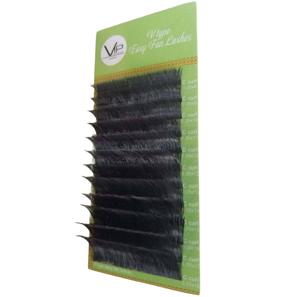 VIP -  V Type Easy Fan Lashes - 0.5 C curl -12 lines